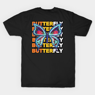 blue butterfly T-Shirt